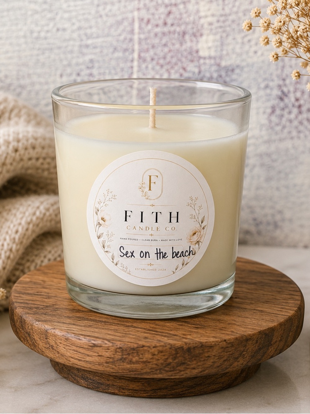 Sex on the beach  100% Organic Soy Artisan wax Candle 5 oz